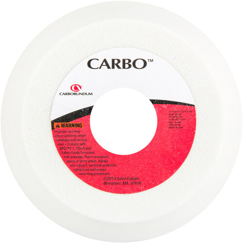 5″ × 3-3/4″ × 1-3/4″ × 1-1/4″ - Aluminum Oxide (AA) / 60J Type 11 - Tool & Cutter Grinding Wheel