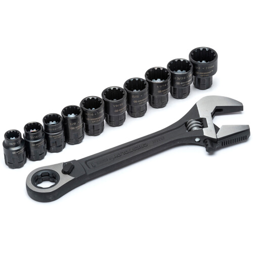 ‎11 Pieces - 8″ Wrench - Adjustable Wrench and Socket Set