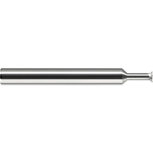 Chamfer Cutters - 0.0800″ Head Diameter × 0.0140″ LOC × 0.2500″ (1/4″) Neck Length × 45° per side Carbide Back Chamfer Cutter, 4 Flutes