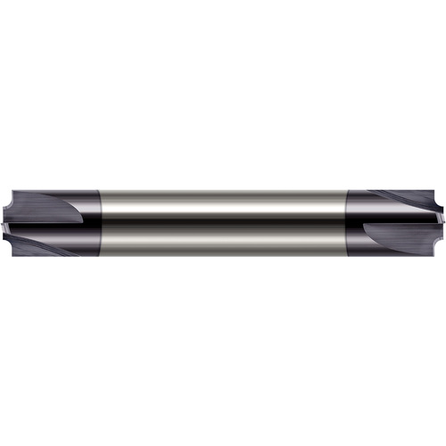 Corner Rounding End Mills - 0.0200″ Radius × 0.0580″ Pilot Diameter Carbide 5° Flare Corner Rounding End Mill DE, 4 Flutes, AlTiN Coated