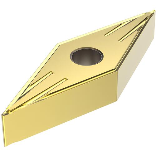 VNMG 330.5 FF2 CP500, 0.008″ Corner Radius, 0.187″ Thick, 3/8″ Inscribed Circle, TiAlN|TiN, Turning Indexable Insert