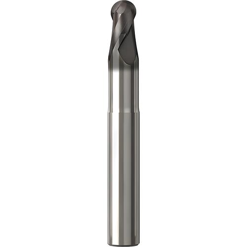 10 mm Dia. × 10 mm Shank × 10 mm DOC × 82 mm OAL, Carbide 2 Flute, 30° Helix, Weldon, Ballnose End Mill