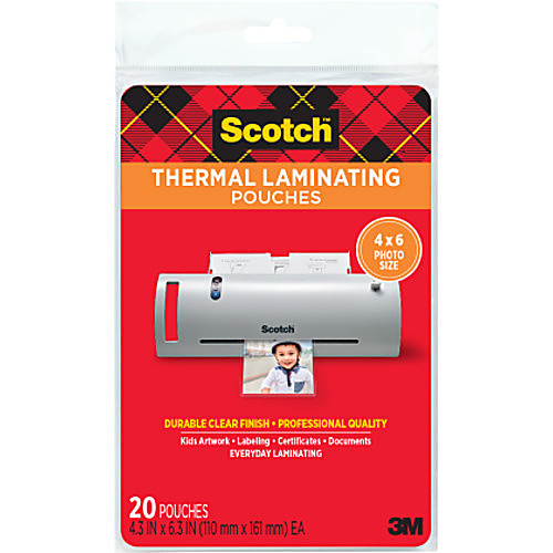 ‎Scotch Thermal Pouches TP5900-20 for items ups to 4.33″ × 6.06″