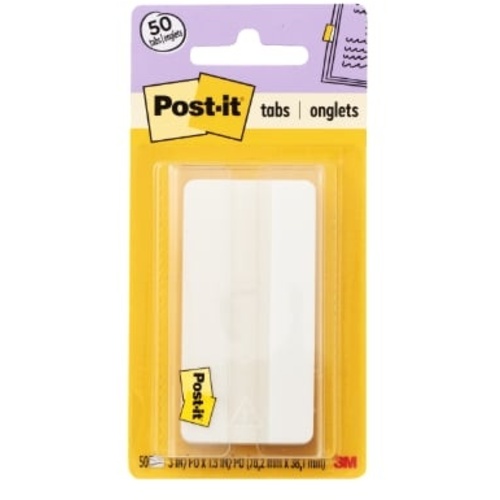 ‎Post-it Durable Tabs 686F-50WH3IN 3 in. × 1.5 (76 2 mm × 38 mm) White