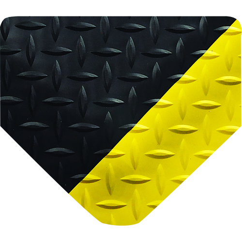 UltraSoft Diamond Plate 3' × 75' Black/Yellow Work Mat